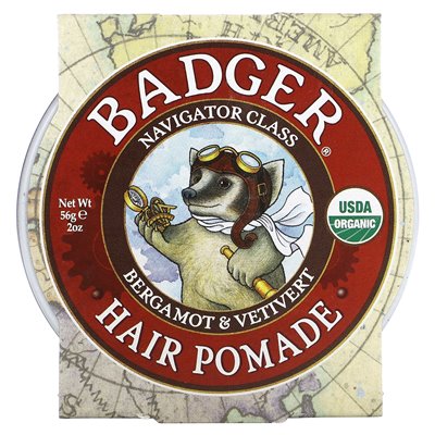 Badger, Pomada do włosów, Bergamot &amp Vetivert, 2 uncje (56 g)