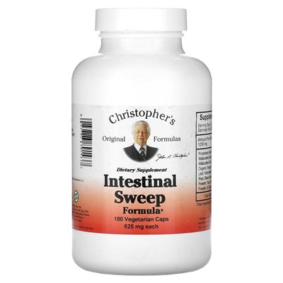 Oryginalne formuły Christophera, Formuła Siezu jelitowego, 625 mg, 180 wegetariańskich czapek Oryginalne formuły Christophera, Formuła Siezu jelitowego, 625 mg, 180 wegetariańskich czapek