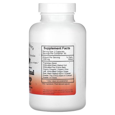 Oryginalne formuły Christophera, Formuła Siezu jelitowego, 625 mg, 180 wegetariańskich czapek Oryginalne formuły Christophera, Formuła Siezu jelitowego, 625 mg, 180 wegetariańskich czapek
