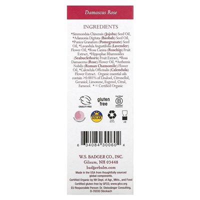 Badger, Damascus Rose Face Oil, 1 Fl Oz (29,5 ml)