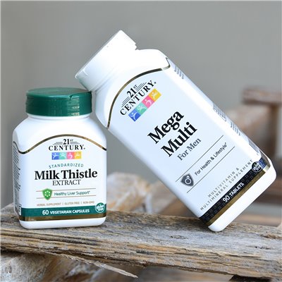 21st Century, Standardized Milk Thistle Extract, 60 Vegetarian Capsules