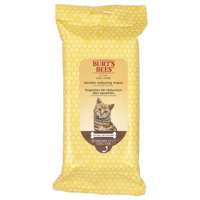 Burt's Bees, Dander Reducing Wipes for Cats with Colloidal Oat Flour, 50 Count Burt's Bees, Dander Reducing Wipes for Cats with Colloidal Oat Flour, 50 Count
