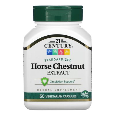 XXI wiek, ekstrakt z kasztanki koń, znormalizowane, 60 wegetariańskich kapsułek