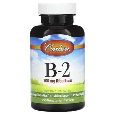 Carlson, Vitamin B-2, 100 mg, 250 vegetarische Tabletten
