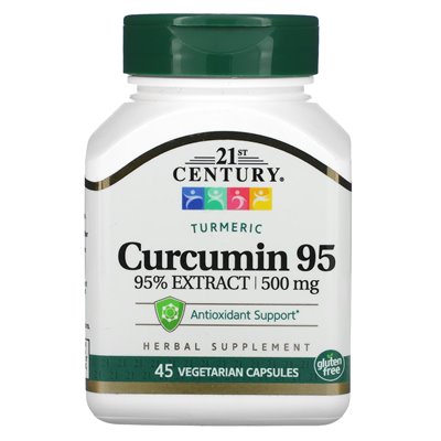 21st Century, Curcumin 95, 500 mg, 45 vegetarische Kapseln