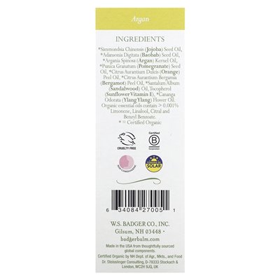Badger, Argan-Gesichtsöl, 1 Fl Oz (29,5 ml)
