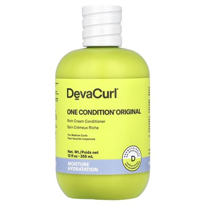 Devacurl, One Warding® Original, Rich Cream Condition, dla średnich loków, 12 fl oz (355 ml)