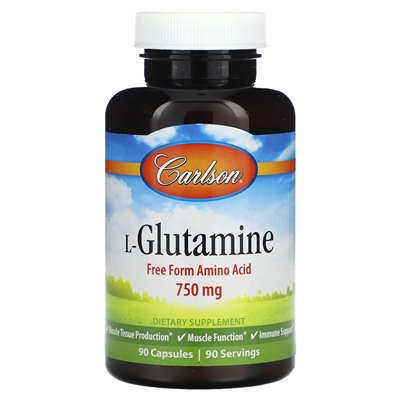 Carlson, L-Glutamine, 750mg, 90 Capsules
