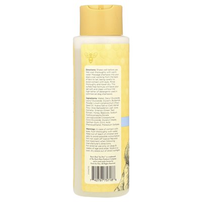 Burt's Bees, 2w1 Bezzapachowy Szampon & Odżywka dla Szczeniąt z Mleczkiem Masłowym & Łopianem, 16 uncji fl (473 ml)