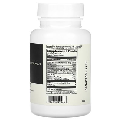 DaVinci Laboratories of Vermont, B Complex-75, 60 kapsułek