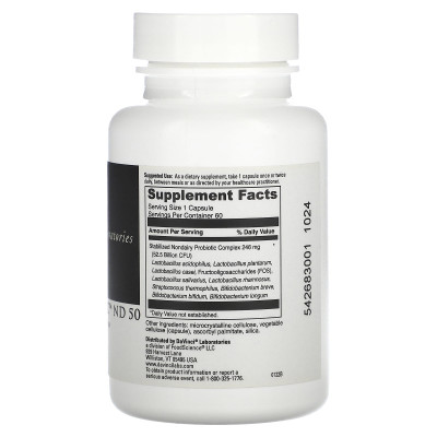 DaVinci Laboratories of Vermont, Mega Probiotic ND 50, 60 kapsułek