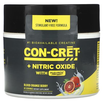 Con-cret, +tlenek azotu z hydronoksem, jagodą pomarańczową krwi, 239,54 g Con-cret, +tlenek azotu z hydronoksem, jagodą pomarańczową krwi, 239,54 g