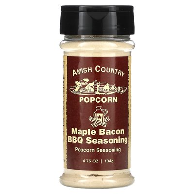 Amish Country Popcorn, przyprawy popcornu, Maple Bacon BBQ, 4,75 uncji (134 g) Amish Country Popcorn, przyprawy popcornu, Maple Bacon BBQ, 4,75 uncji (134 g)