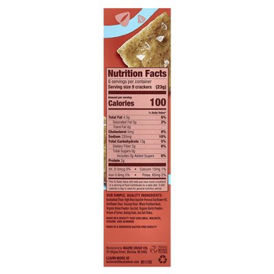 Besser mit Buchweizen, Buchweizencracker, Meersalz, 4,25 oz (120 g)