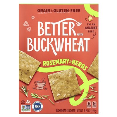 Better with buckwheat, buckwheat crackers, rosemary and herbs, 4.25 oz (120 g)