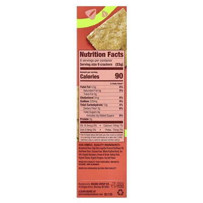 Lepiej z gryki, krakersy gryki, rozmaryn i zioła, 4,25 uncji (120 g)