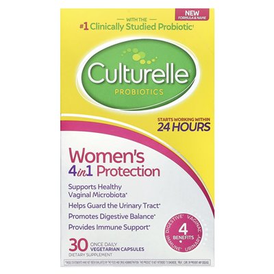 Culturelle, probiotyki, ochrona kobiet 4 na 1, 30 raz dziennie wegetariańskie kapsułki