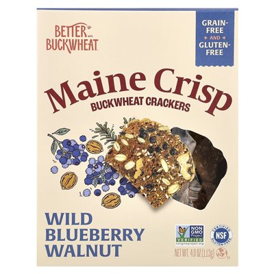Better with Buckwheat, Maine Crisp Crackers, Wild Berry Walnut, 4 oz (113 g)