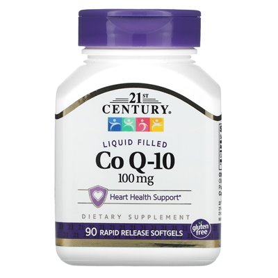 21. Jahrhundert, flüssigkeitsgefülltes COQ-10, 100 mg, 90 schnell freisetzende Softgelkapseln