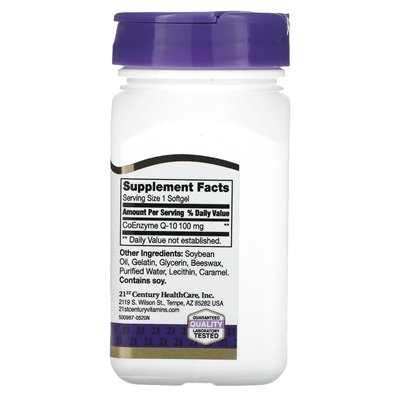 21. Jahrhundert, flüssigkeitsgefülltes COQ-10, 100 mg, 90 schnell freisetzende Softgelkapseln