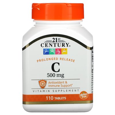 21st Century Vitamin C, verzögerte Freisetzung, 500 mg, 110 Tabletten