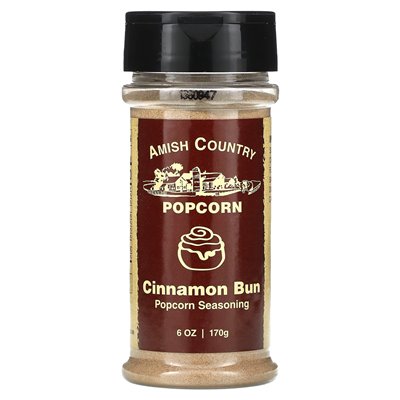 Amish Country Popcorn, Popcorn przyprawy, cynamonowa bułka, 6 uncji (170 g)