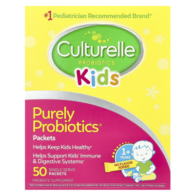 Culturelle, dzieci, czysto Probiotics®, 1+ lata, 50 pojedynczych pakietów, 0,05 uncji (1,5 g)