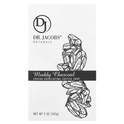 Dr Jacobs Naturals, Loofah złuszczający mydło kastyliczne, błotniste węgiel, 5 uncji (142 g) Dr Jacobs Naturals, Loofah złuszczający mydło kastyliczne, błotniste węgiel, 5 uncji (142 g)