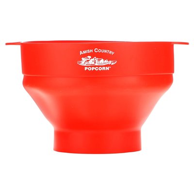 Amish Country Popcorn, Silicone Popcorn Maker, Red, 4 Pack