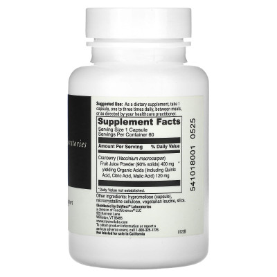 DaVinci Laboratories of Vermont, Cranberry, 400 mg, 60 kapsułek DaVinci Laboratories of Vermont, Cranberry, 400 mg, 60 kapsułek