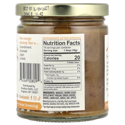 Brooklyn Delhi, Mango Chutney, 9 uncji (255 g)
