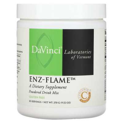 DaVinci Laboratories of Vermont, Enz-Flame, Powder Drink Mix, 9,52 uncji (270 g)