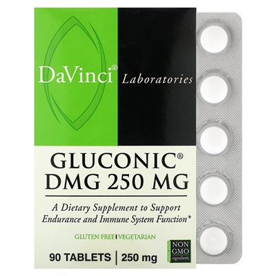 DaVinci Laboratories of Vermont, Gluconic DMG, 250 mg, 90 tabletek