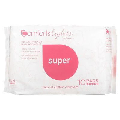 Cottons, Comforts Lights, Pads, Super, 10 Pads