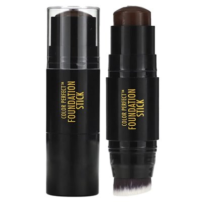 Czarny blask, kolor Perfect, Foundation Stick, 6826 Czekolada zanurzona, 0,25 uncji (7 g)