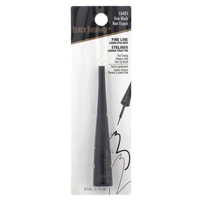 Black Radiance, dünner flüssiger Eyeliner, C6405 feines Schwarz, 0,1 Fl Oz (3,2 ml)