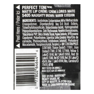 Black Radiance, Perfect Tone, Matte Crème, 5405 Naughty Brown, 0.17 fl oz (5.1 ml)
