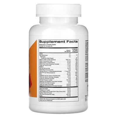 California Gold Nutrition, do żucia wielokitamina dla dzieci, różne owoce, 180 tabletek wegetariańskich