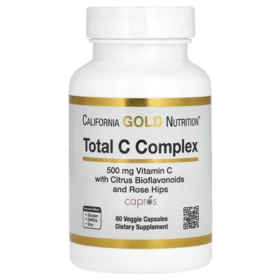 California Gold Nutrition, Total C Complex, 500 mg, 60 Vegetarian Capsules