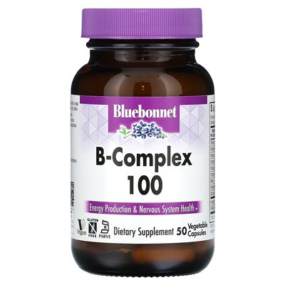 Bluebonnet Nutrition, B-Complex 100, 50 kapsułek warzywnych