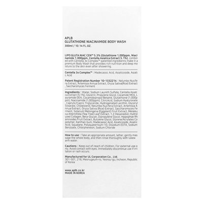 APLB, glutationowa nicynamidowa mycie ciała, 10,14 Fl Oz (300 ml)