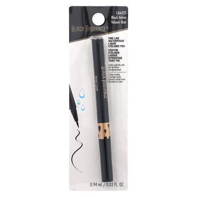 Black Radiance, Fine Line, wasserfester flüssiger Eyeliner-Stift, CA6425 Black Velvet, 0,03 Fl Oz (0,94 ml)