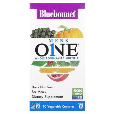 Bluebonnet Nutrition, Men's One, Whole Food Lish, 90 kapsułek warzywnych