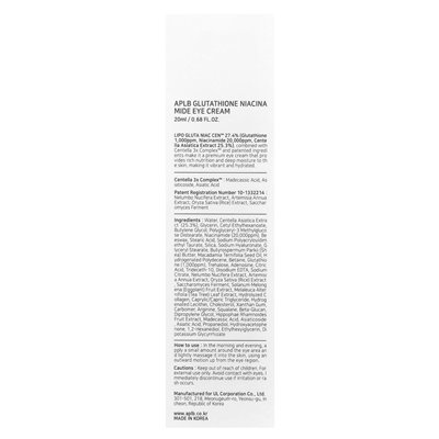 APLB, Glutathion-Niacinamid, Augencreme, 0,68 fl oz (20 ml)