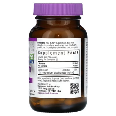 Bluebonnet Nutrition, Chelated Magnesium, 60 Veggie Capsules