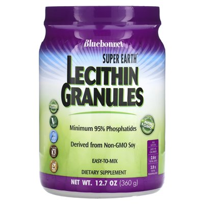 Bluebonnet Nutrition, Super Earth, Lecithin Granules, 12.7 oz (360 g) Bluebonnet Nutrition, Super Earth, Lecithin Granules, 12.7 oz (360 g)