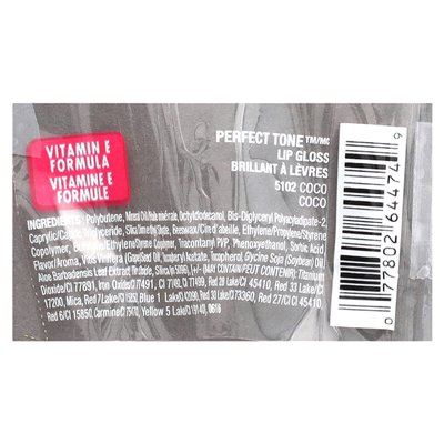 Czarny blask, idealny ton, błyszczyk do ust, 5102 Coco, 0,4 fl Oz (11,8 ml)