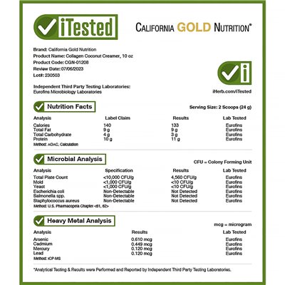 California Gold Nutrition, Superfoods, kolagen kokosowy, niesłodzony, 10,2 uncji (288 g) California Gold Nutrition, Superfoods, kolagen kokosowy, niesłodzony, 10,2 uncji (288 g)