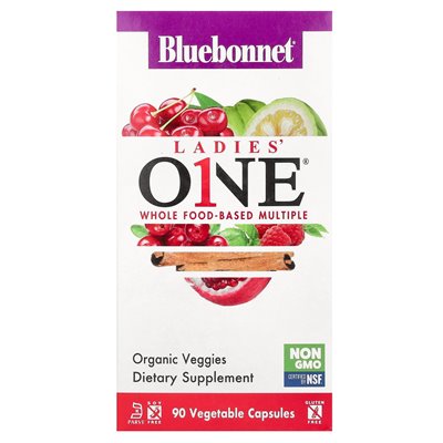 Bluebonnet Nutrition, One Ladies, Whole Food Lish, Vollwertkost, 90 vegetarische Kapseln