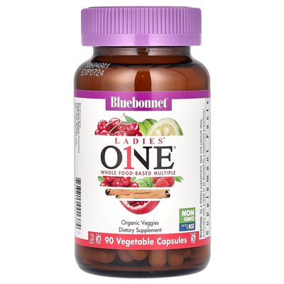 Bluebonnet Nutrition, One Ladies, Whole Food Lish, Vollwertkost, 90 vegetarische Kapseln